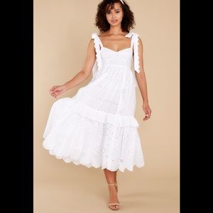 LoveShackFancy Antonella Dress Antique White